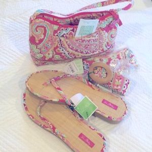 NWT Vera Bradley Capri Melon - 4 Pieces